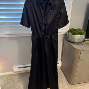 Jordan Brand Black Zip-Front Jumpsuit Loose Fitting. RARE. EYE CATCHING.